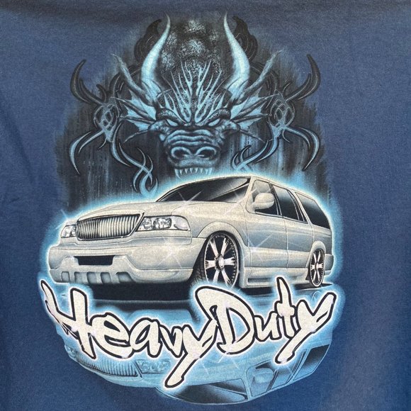 Vintage Y2K 2002 Top Heavy 2 Phast Lincoln Navigator Heavy Duty Long Sleeve T-Sh - Picture 14 of 16